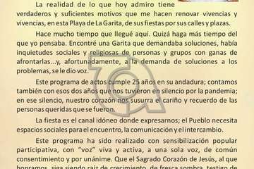 Programa completo de las fiestas de La Garita 2022/TA.